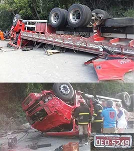 Caminhoneiro de São Domingos morre acidente na BR 101 envolvendo cinco veículos