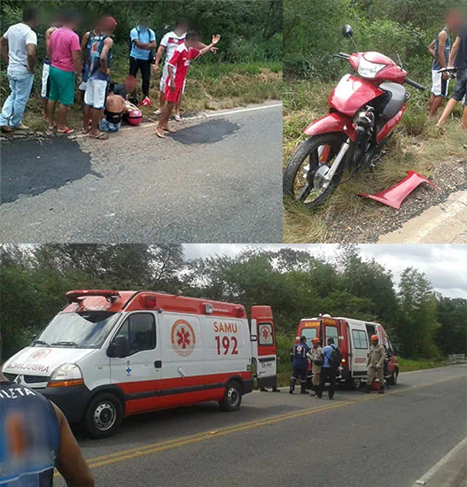 Colisão entre duas motos na Rodovia João Paulo II em Campo do Brito (SE)