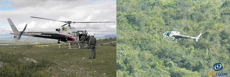 Grupo Tático Aéreo de Sergipe (GTA) ajuda nas busca de homem desaparecido em Campo do Brito