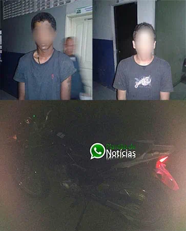 Moto roubada em Macambira é recuperada e adolescente e comparsa são apreendido e preso pela Polícia Militar