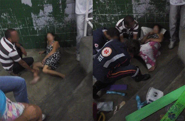 Mulher escorrega em escada e fratura o pé em escola no município de Campo do Brito