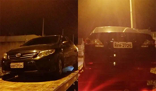 Bandidos abandonam carro em Bairro de Itabaiana após serem perseguidos por policiais de Campo do Brito