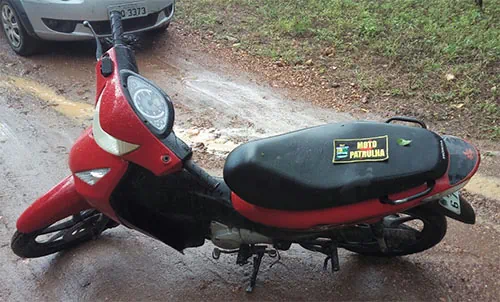 Motocicleta roubada em Campo do Brito é abandonada em estrada vicinal na zona rural de Itabaiana